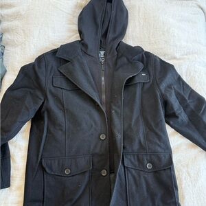 Buffalo David Bitton Charcoal Hooded Jacket